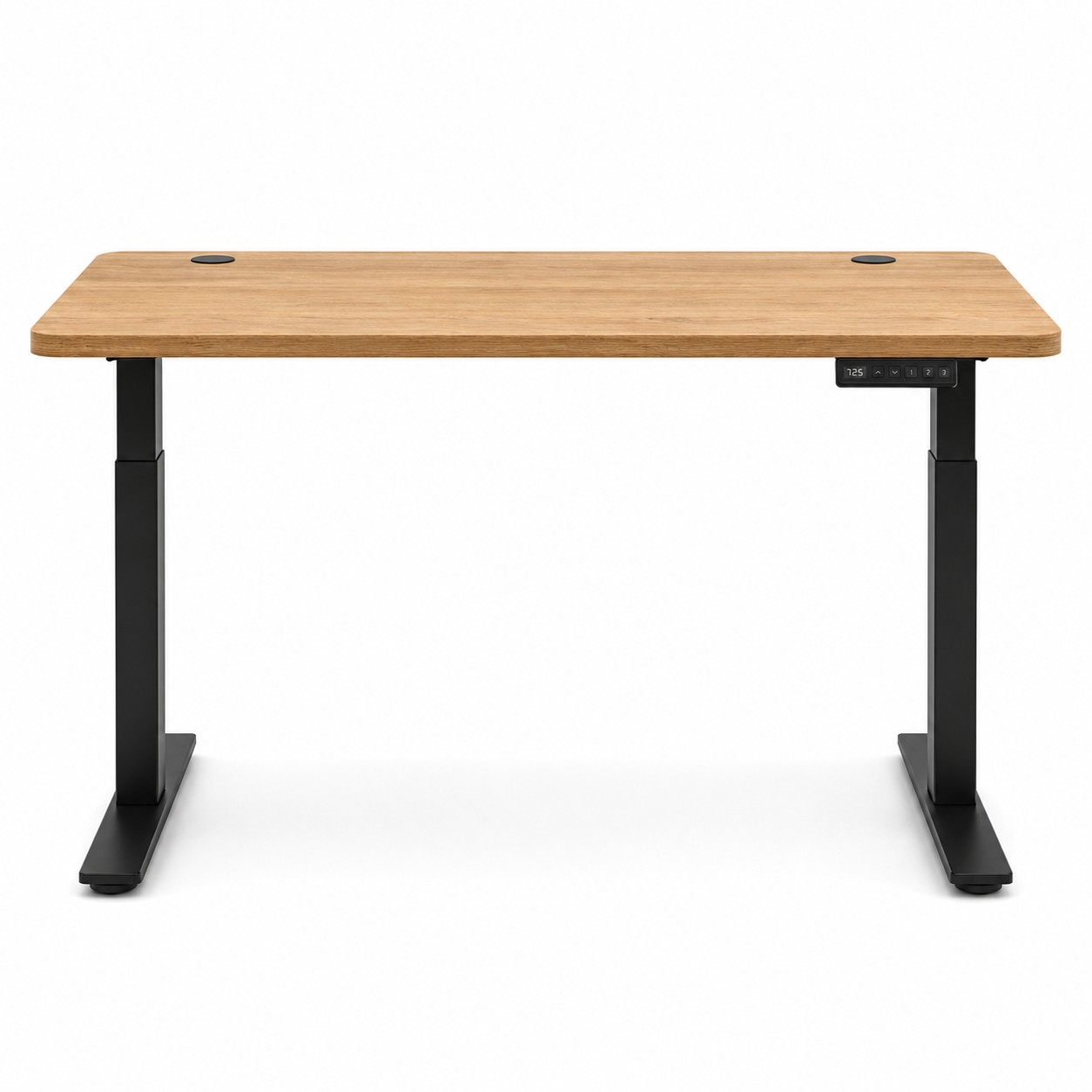 Solid Oak Standing Desk — front view